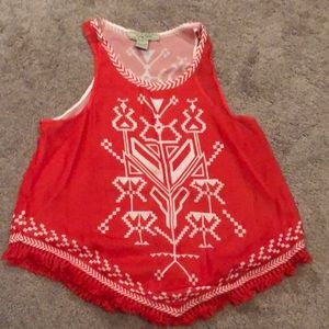 Aztec print crop tank